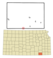 Chautauqua County Kansas Incorporated and Unincorporated areas Elgin Highlighted