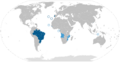 Detailed SVG map of the Lusophone world