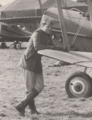 Don Stroud with Lynn Garrison's aircraft during filming