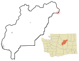 Douglas County Washington Incorporated and Unincorporated areas Coulee Dam Highlighted.svg