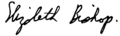 Elizabeth Bishop signature