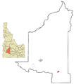 Elmore County Idaho Incorporated and Unincorporated areas Glenns Ferry Highlighted