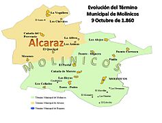 Evolución Municipio de Molinicos 1860