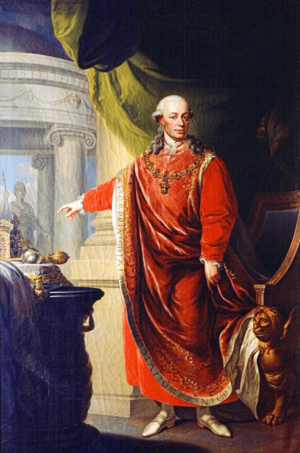 Archivo:Johann Daniel Donat, Emperor Leopold II in the Regalia of the Golden Fleece (1806)