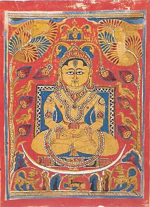 Archivo:Mahaviras Nirvana from Kalpasutra