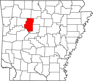 Map of Arkansas highlighting Pope County.svg