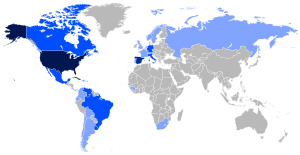 Map of the Cuban Diaspora in the World.svg