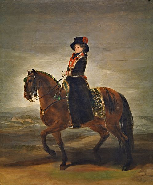 Maria Luisa de Parma a caballo