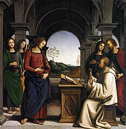 Archivo:Perugino, apparizione della vergine a san bernardo, monaco