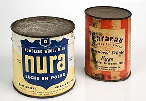 Archivo:Powdered egg and milk, United States, 1939-1945 Wellcome L0059407