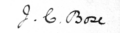 Signature of J.C.Bose signature