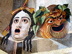 Archivo:Tragic comic masks - roman mosaic