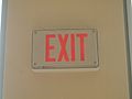US red exit sign