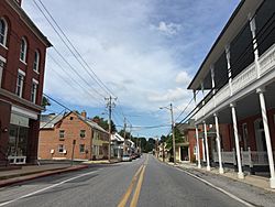 2016-09-20 14 16 38 View north along Main Street between Elizabeth Street and Dorcus Alley in Woodsboro, Frederick County, Maryland.jpg