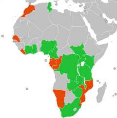      Países participantes     Países que no clasificaron.