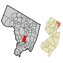 Bergen County New Jersey Incorporated and Unincorporated areas Hackensack Highlighted.svg