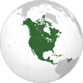 CONCACAF orthographic projection Mapa CONCACAF