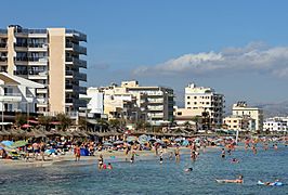 Vista de la playa de Santa Margarita, en Ca'n Picafort