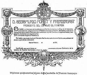 Archivo:Diploma centenario batalla Pontesampaio