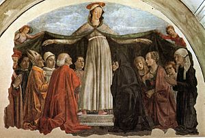Archivo:Domenico ghirlandaio, madonna della misericordia, ognissanti, Firenze