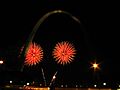 Fireworks by the Arch