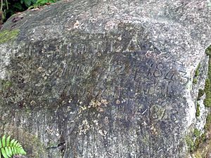 Archivo:Inscripciones en piedra Isla del Coco
