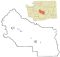 Kittitas County Washington Incorporated and Unincorporated areas Easton Highlighted