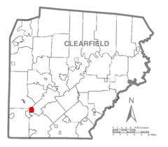 Map of Newburg, Clearfield County, Pennsylvania Highlighted.png