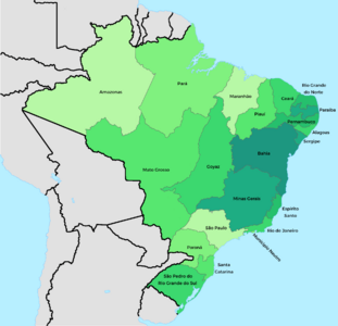 Mapa do Brasil em 1889