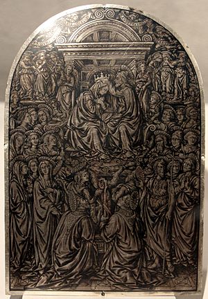 Archivo:Maso finiguerra, incoronazione della vergine, 1452 (bargello)