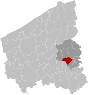 Archivo:Meulebeke West-Flanders Belgium Map