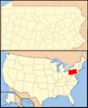Pennsylvania Locator Map with US