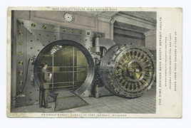 Safe Deposit Vaults, Dime Savings Bank- Griswold Street, Corner of Fort, Detroit, Michigan (NYPL b12647398-79432)f