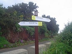 Señal del sendero PR TF-53.1- Cuevas Negras-Tierra del Trigo