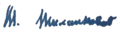 Signature of Milutin Milanković