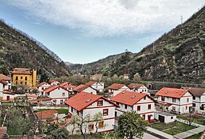 Archivo:Vista del poblado minero de Bustiello, Mieres (Asturias)