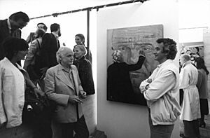 Archivo:Alain Jouffroy et Herman Braun-Vega Biennale de Venise 1980