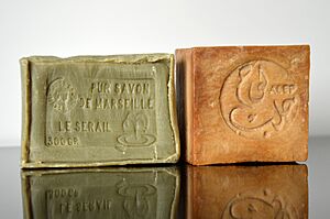 Archivo:Bars of pure Marseille and Aleppo soap, 2024
