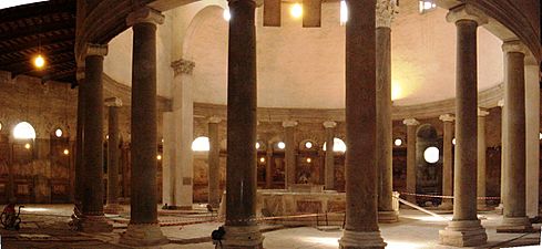 Celio - santo Stefano Rotondo - interno in restauro 01533-4