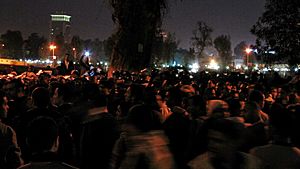 Archivo:Egyptian protests at Giza Jan 25