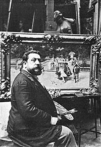 Archivo:Llaneces en su estudio. 1909