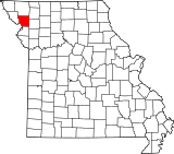 Map of Missouri highlighting Andrew County.svg