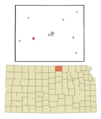 Republic County Kansas Incorporated and Unincorporated areas Scandia Highlighted