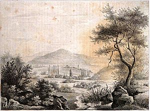Archivo:Ruinen von Troja Karlsruher Unterhaltungsblatt 1835