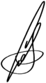 Signature of Sergey Sobyanin