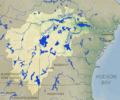 Thelon River basin map