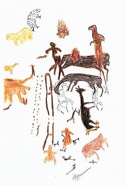 Archivo:Una pintura rupestre de la cueva de Toquepala