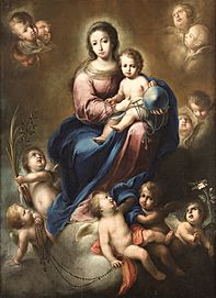 Archivo:Virgen del Rosario, de Domingo Martínez (Museo de Bellas Artes de Sevilla)