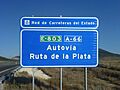 A-66. Cartel informativo autovía
