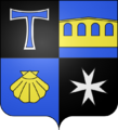 Blason ville fr Pondaurat (Gironde)